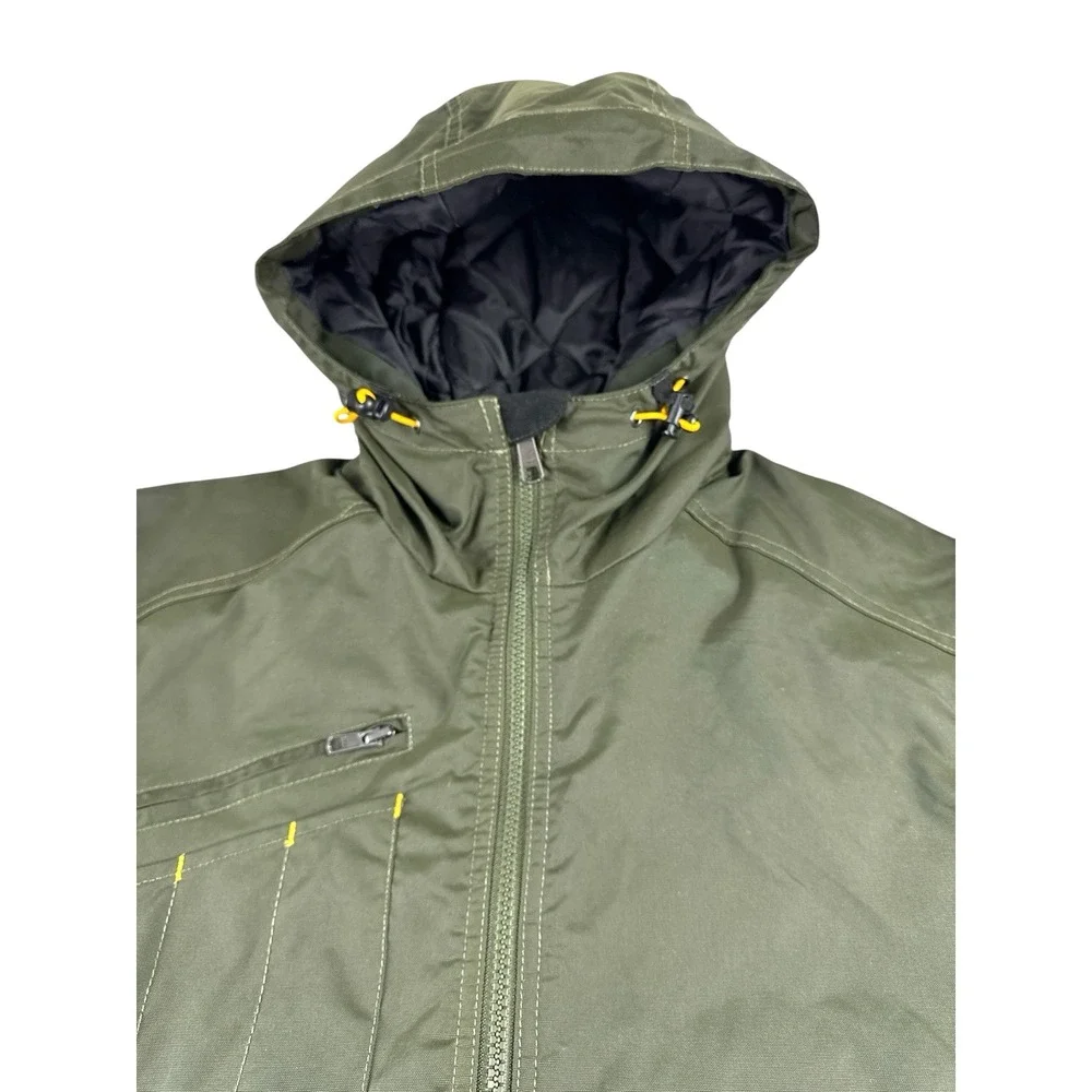 Hard Land Men's Insulated Winter Jacket-OD Green, Size M, Durable Workwear, NWT